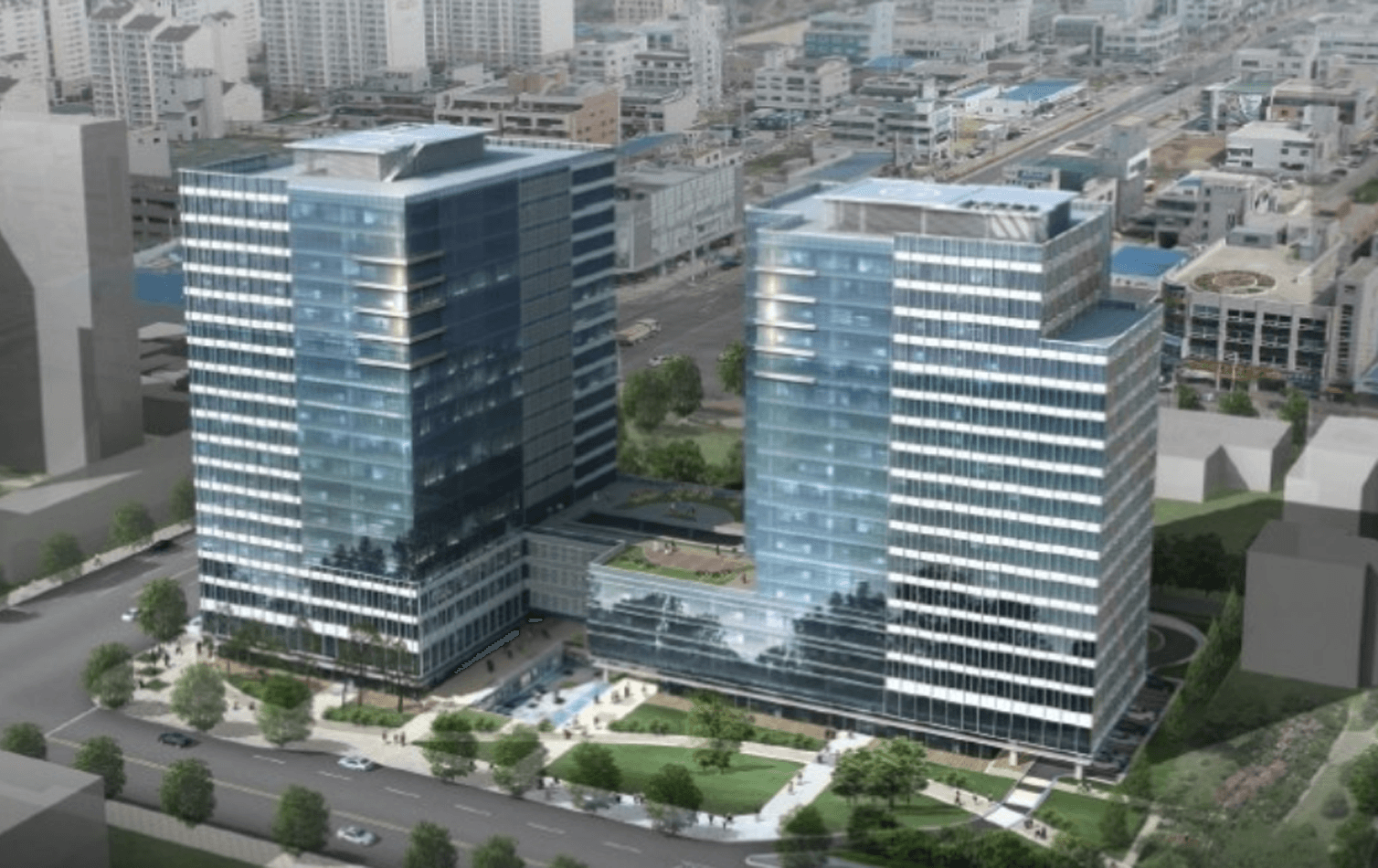 당산SKV1센터 건물 전경